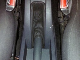 Kopfhörer-Schalthebel VW Passat echtes Leder Anthrazit Nähte